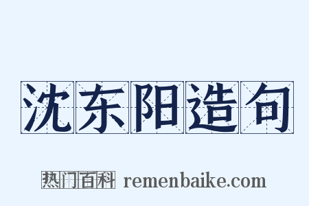 沈东阳造句是什么意思的图片